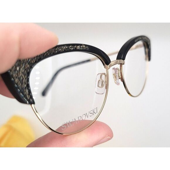 NIB - Swarovski Glitter Pale Gold Frame with case & cloth main image 11